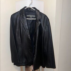 Kenneth Cole Reaction Women's Black Leather Jacket